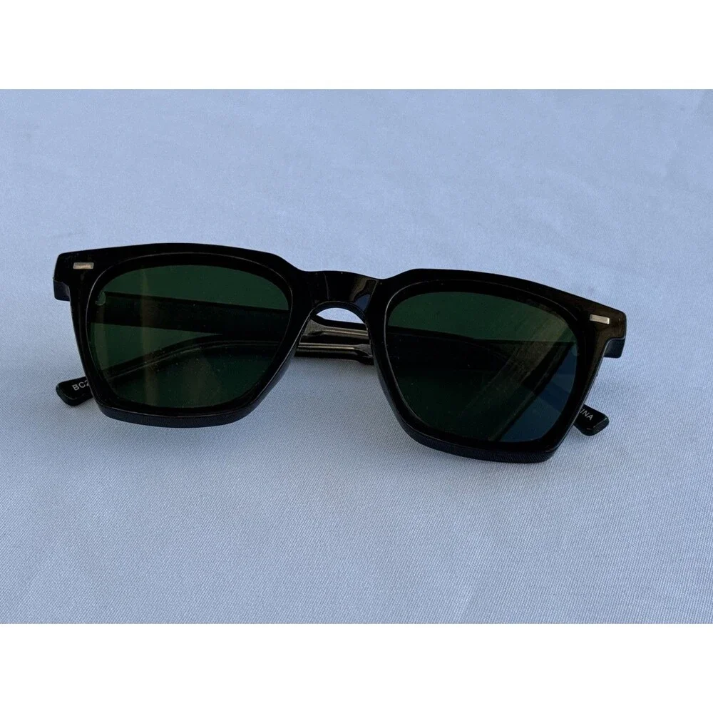 SPITFIRE 'BC2' - BLACK  GREEN SHADES SUNNIES 100% UVA/UVB SAFE LENSES